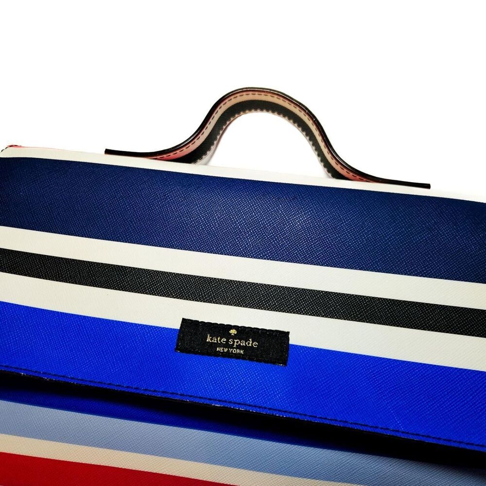 Kate Spade Striped Cosmetic Bag or Travel Toiletry Case - Picture 5 of 8